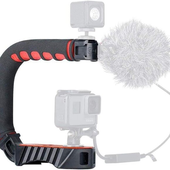 Ulanzi U-Grip Pro Triple Cold Shoe Bracket Handheld Stabilizer DSLR/Smartphone - Picture 5 of 6